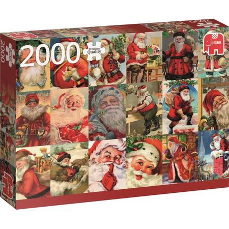 Vintage Kerstmannen - Puzzel 2000 stukjes
