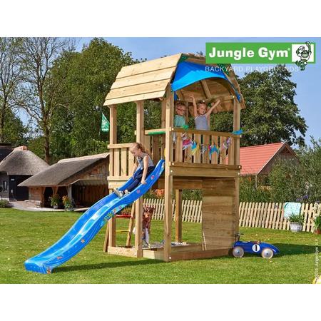 Jungle Barn - Houten Kinderspeeltoestel - Met Glijbaan - Blauw