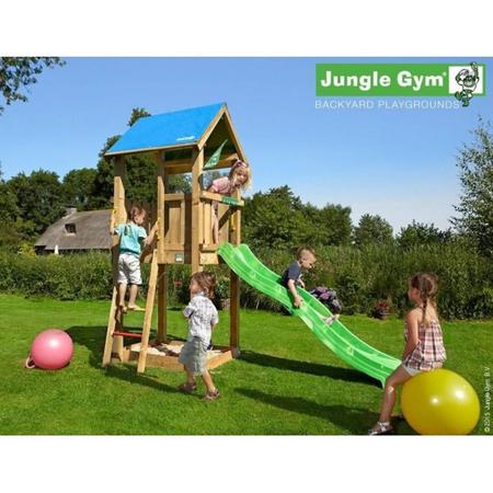 Jungle Gym Speeltoren met Glijbaan (lichtgroen) Castle