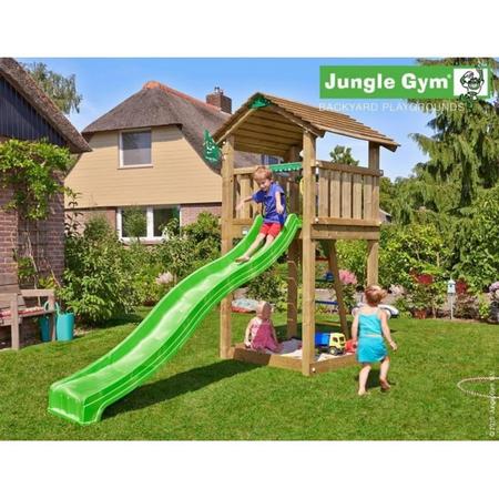 Jungle Gym Speeltoren met Glijbaan (lichtgroen) Cottage