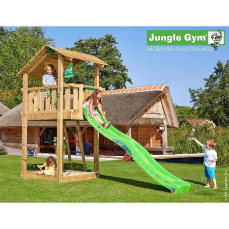 Jungle Gym Speeltoren met Glijbaan (lichtgroen) Shelter
