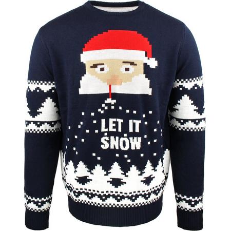 JAP Limited Foute kersttrui - Santa let is snow - Dames en heren - XL