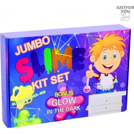 JustForYou2 Slijm pakket – DIY Kit Slijm maken – Glow in the dark – 108 stuks – Speelgoed voor kinderen