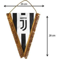 Juventus Wimpel - 28 x 20 cm - Wit/Zwart