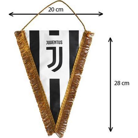 Juventus Wimpel - 28 x 20 cm - Wit/Zwart