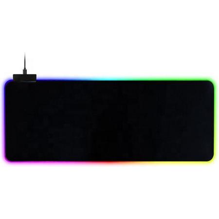 RGB Gaming Muismat XXL - LED Verlichting Muismat - Antislip - Waterproof - Extra Breed en Lang - Zwart - K&L