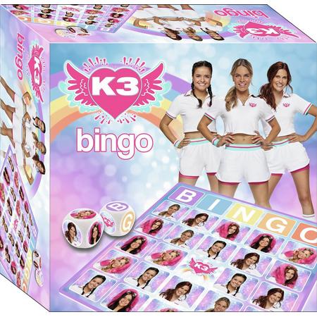 K3 - Spel - Bingo - dromen - 6 spelborden - 60 rond kaartjes - 2 dobbelstenen - 2 tot 6 spelers