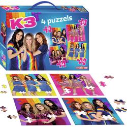 K3 puzzel - 4 in 1 puzzel - 36/49/64/100 stukjes