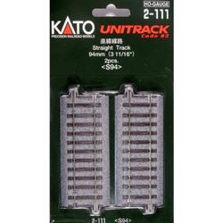 H0 Kato Unitrack 2-111 Rechte rails 94 mm