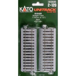 H0 Kato Unitrack 2-120 Rechte rails 114 mm