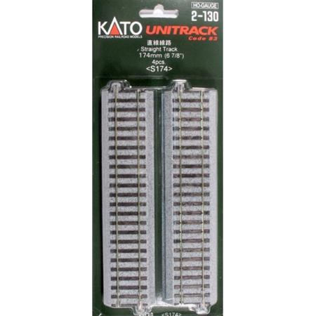 H0 Kato Unitrack 2-130 Rechte rails 174 mm