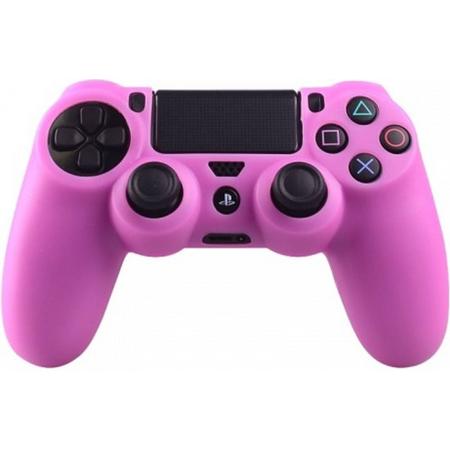 Flexible siliconen beschermings hoesje voor Sony PS4 Game Controller (Roze)