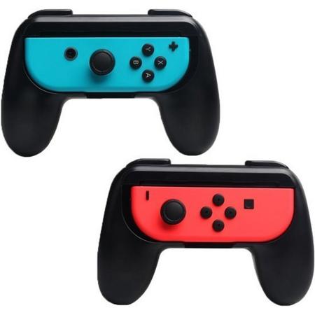 Joy-Con Grip Kit Set Hand Grips voor Nintendo Switch - KELERINO. - Zwart
