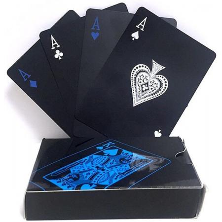 KELERINO. Speelkaarten Waterdicht – Special Edition - Blauw / Zwart