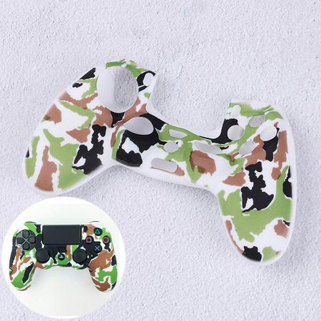 PS4 Controller Protector Siliconen - Camouflage Army Wit - KELERINO.