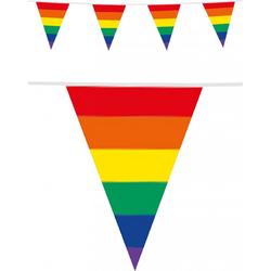 Vlaggetjes regenboog gay pride vlaggenlijn vlaggen slinger