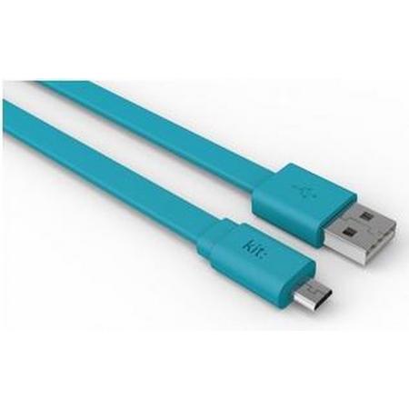 Kit 8600USBFRESHBL USB-kabel 1 m 2.0 USB A Micro-USB B Blauw
