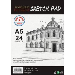 Sketch Pad - Schetsboek - Schetsen - Tekenen - A5 - 24 vellen - 160 gr papier - Wit