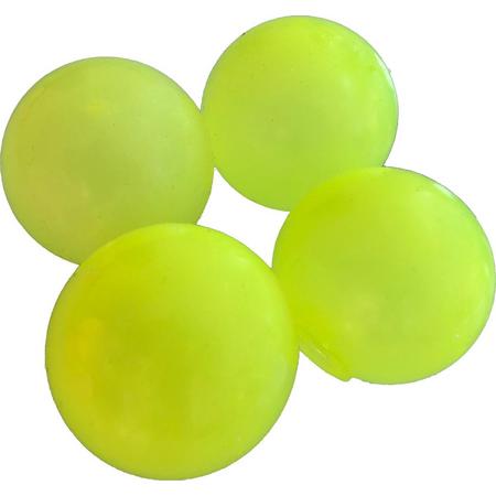 Sticky Balls - Glow in the Dark - Globbles - Geel - 4 stuks