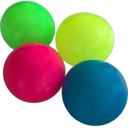 Sticky Balls - Glow in the Dark - Globbles - Mixed - 4 stuks