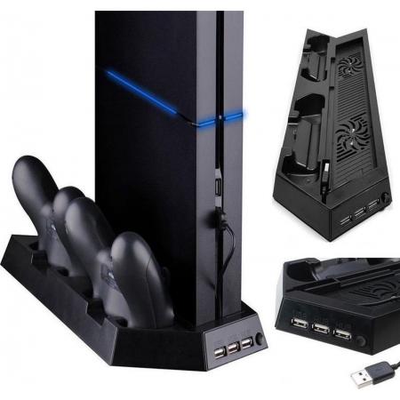 Multifunctionele Standaard voor Playstation 4 / PS4 Pro / PS4 Slim - PS4 Docking Station – Oplader en houder voor 2 PS4 Controllers