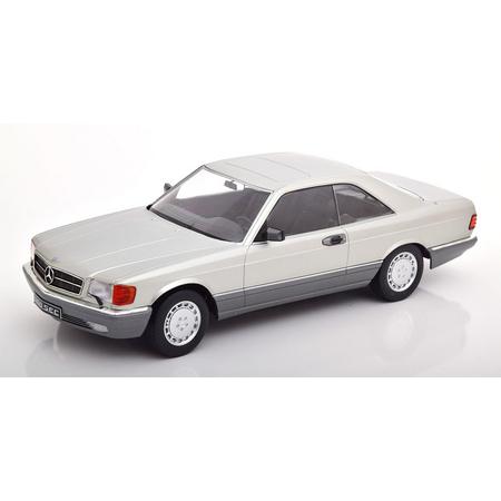 Mercedes-Benz 560 SEC 1985 ( C126 ) Zilver 1-18 KK Scale Limited 1000 Pieces