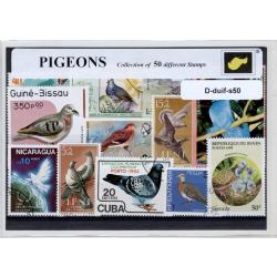 Duiven – Luxe postzegel pakket (A6 formaat) : collectie van 50 verschillende postzegels van duiven – kan als ansichtkaart in een A6  envelop - authentiek cadeau - kado -kaart - dieren - vogels - til - duiventil - Columbidae - pluimvee - postduif