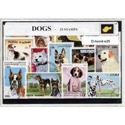Honden - postzegelpakket cadeau met 25 verschillende postzegels