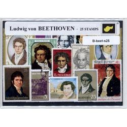 Ludwig von Beethoven - Luxe postzegel pakket (A6 formaat) - collectie van 25 verschillende postzegels van Ludwig von Beethoven - kan als ansichtkaart in een A6 envelop. Authentiek cadeau - kado - kaart - klassieke - muziek - pianist - piano