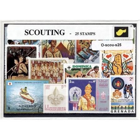 Scouting - postzegelpakket cadeau met 25 verschillende postzegels