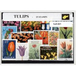 Tulpen - postzegelpakket cadeau met 25 verschillende postzegels
