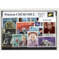 Winston Churchill – Luxe postzegel pakket (A6 formaat) - collectie van 50 verschillende postzegels van Winston Churchill – kan als ansichtkaart in een A6 envelop. Authentiek cadeau - cadeau - kaart - schilder - politicus - oorlog - engeland