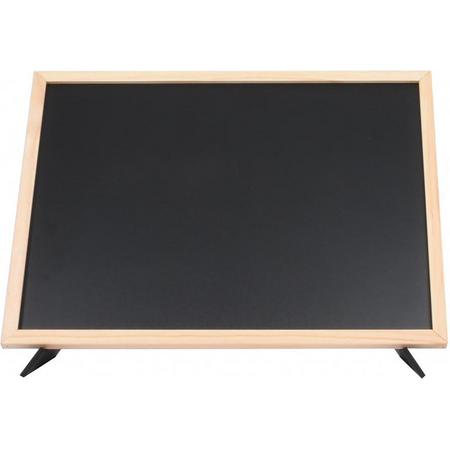 Tafel schoolbord zwart 30x40 cm met standaard