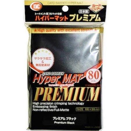 KMC Standard Sleeves (Hyper Mat Premium): Premium Black (66x91mm) - 80 stuks