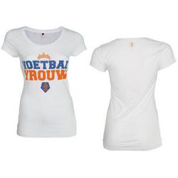 KNVB - Nederlands Elftal - Leeuwinnen T-shirt Dames - Voetbal Vrouwen - Blanco - Wit-M