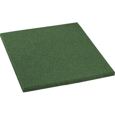 Veiligheidstegel Valbeschermingsmat afmeting 50x50x2,5cm rubberen mat speeltuin valbeschermingsplaat Groen