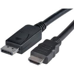 DisplayPort v1.1 naar HDMI kabel zwart 2 meter