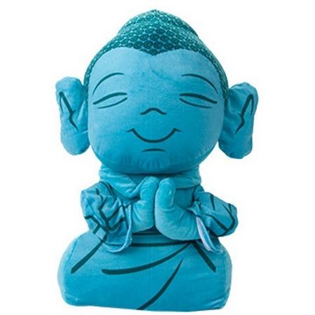 Kamparo Pluchen Knuffel Boeddha Met Geluid Blauw 24 Cm