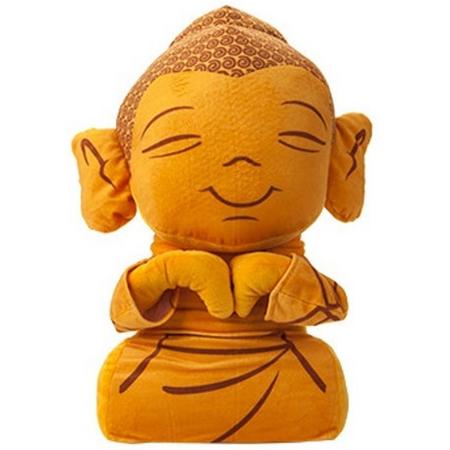 Kamparo Pluchen Knuffel Boeddha Met Geluid Oranje 24 Cm