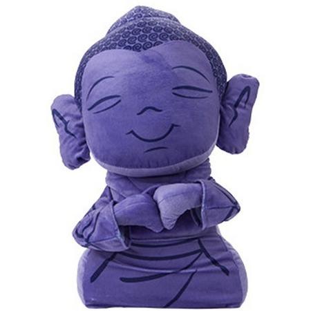 Kamparo Pluchen Knuffel Boeddha Met Geluid Paars 24 Cm