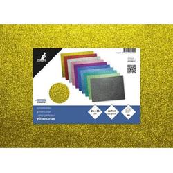 Glitterkarton   pak 10 - vel 25x35cm, 10 kleuren
