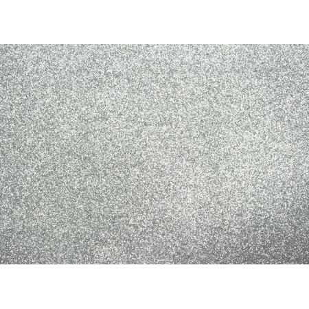 Glitterkarton Kangaro zilver - 50x70cm pak a 10 vel
