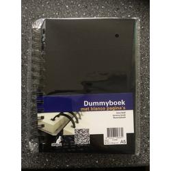 Kangaro Dummyboek  A5 blanco 80 vel, wire-o, zwart linnen kaft