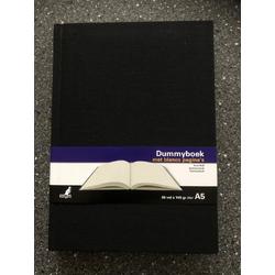 Kangaro  Dummyboek A5 blanco 80 vel zwart linnen kaft