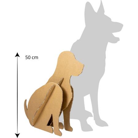 Kartonnen Hond - Hond - Cadeau van Duurzaam Karton - Hobbykarton - KarTent