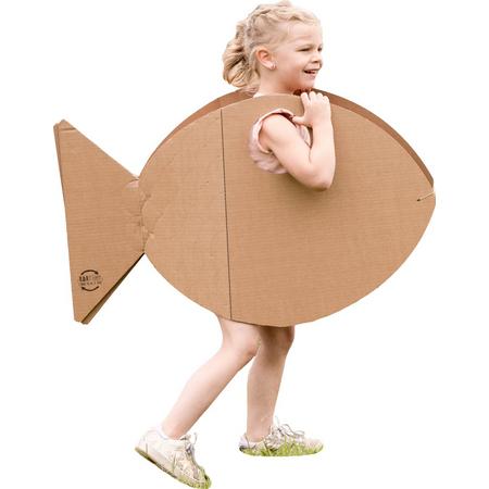 Kartonnen Vis verkleed kostuum - Cadeau van Duurzaam Karton - KarTent