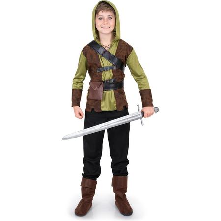 KARNIVAL COSTUMES - Robin bos kostuum voor jongens - 140 (9-10 jaar) - Kinderkostuums