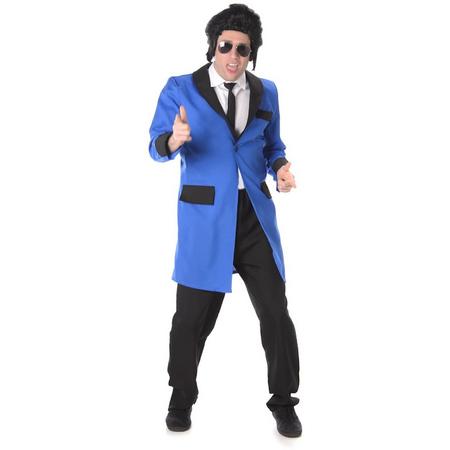 Rocking Billy Rock en Roll Kostuum Blauw Heren - Maat M
