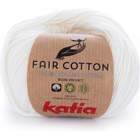 Katia Fair Cotton Ecru Naturel - 1 bol - biologisch garen - haakkatoen - amigurumi - ecologisch - haken - breien - duurzaam - bio - milieuvriendelijk - haken - breien - katoen - wol - biowol