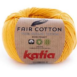 Katia Fair Cotton Geel - 1 bol - biologisch garen - haakkatoen - amigurumi - ecologisch - haken - breien - duurzaam - bio - milieuvriendelijk - haken - breien - katoen - wol - biowol